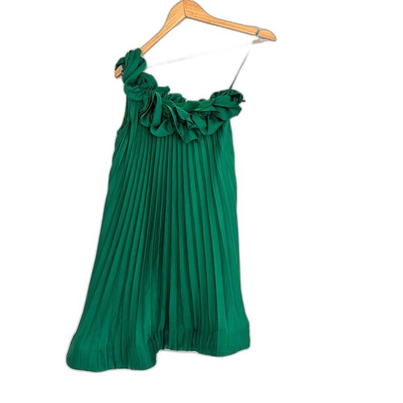 BCBGMaxAzria Evergreen CECE One Shoulder Dress Size XXS New - Picture 3 of 8